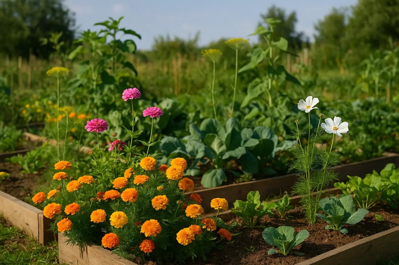 5 bonnes raisons de mettre des fleurs dans son potager