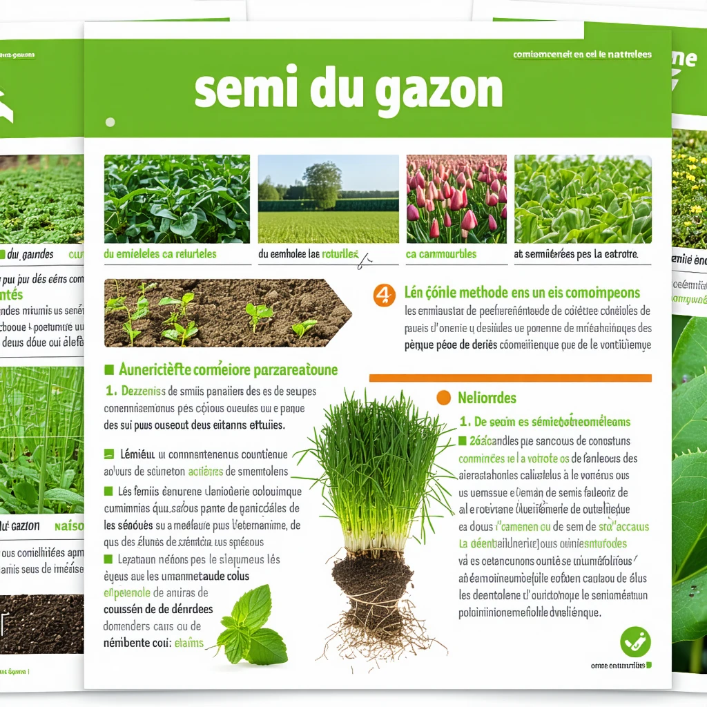 Guide complet pour semi du gazon : du semis à la récolte avec méthodes naturelles